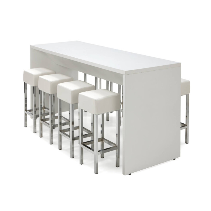 Bartafel 220x80cm Wit