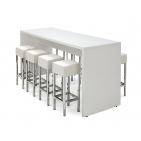 Bartafel 220x80cm Wit