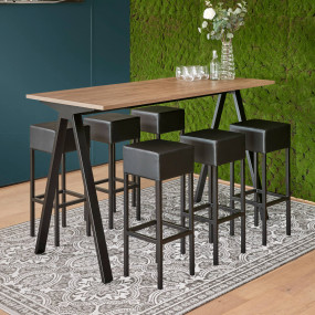 Hoge Bartafel met V onderstel
