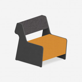 Halbank 1-zits met rugleuning Magnes