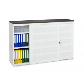 Schuifdeurkast 100 cm hoog open met topblad
