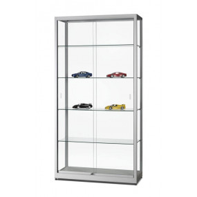 Vitrinekast 100 cm wme 1000 zilver