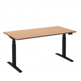 Zit sta bureau elektrisch 160x80 zwart onderstel