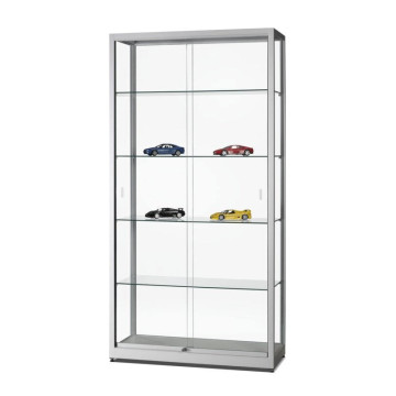 Vitrinekast 100 cm wme 1000 zilver
