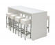 Bartafel 220x80cm Wit