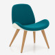 tilkka designstoel met houten poten