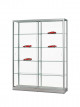 Vitrinekast 150 cm zilver