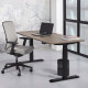 Zit-sta bureau Professional - zwart frame - logan eiken blad